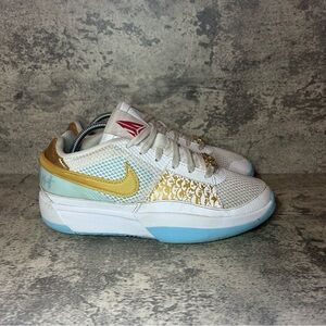 Nike Ja 1 Basketball Shoes FZ8327-103 Womens sz 7.5 Gold/White
